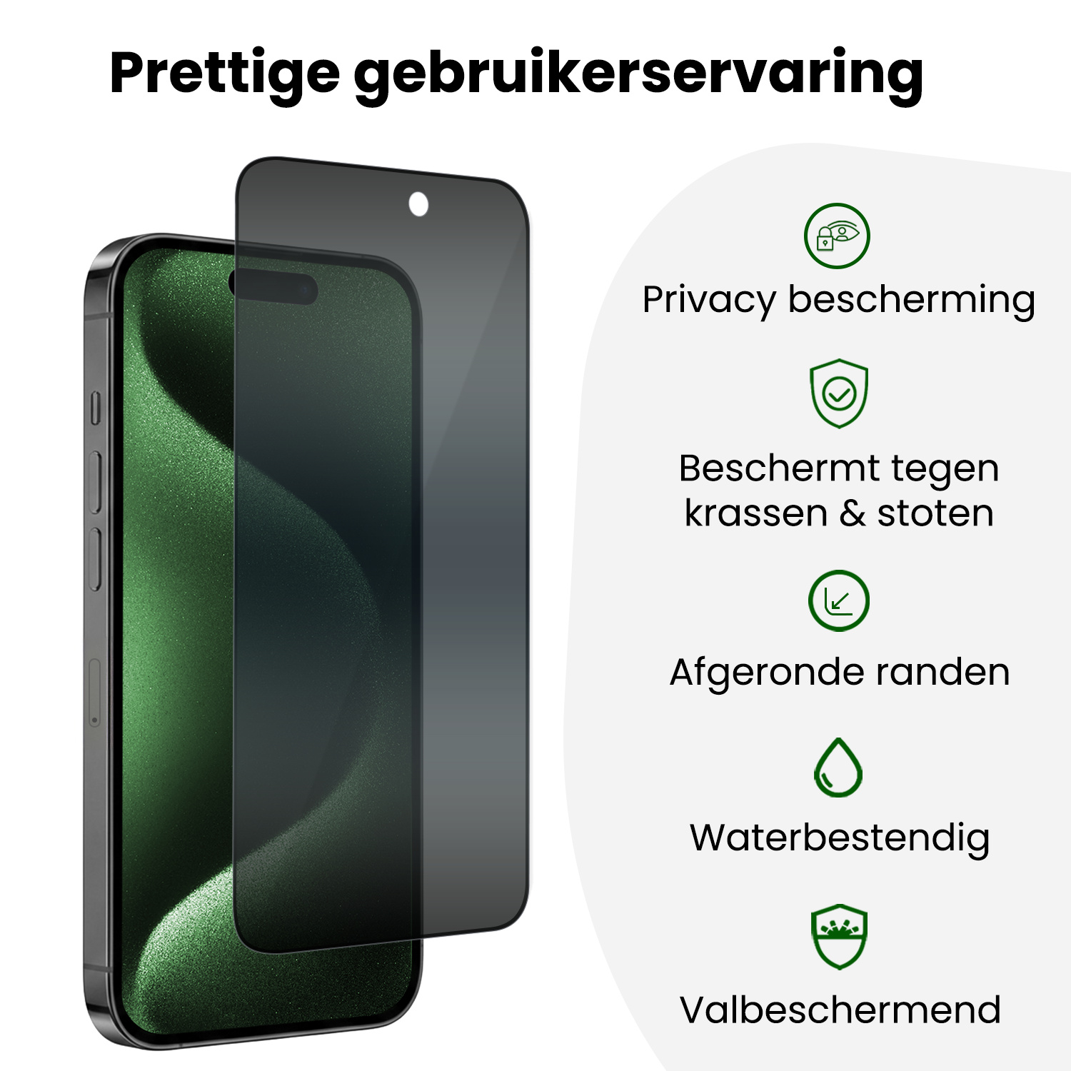 BASEY. BASEY. iPhone 15 Pro Hybrid Privacy Screenprotector