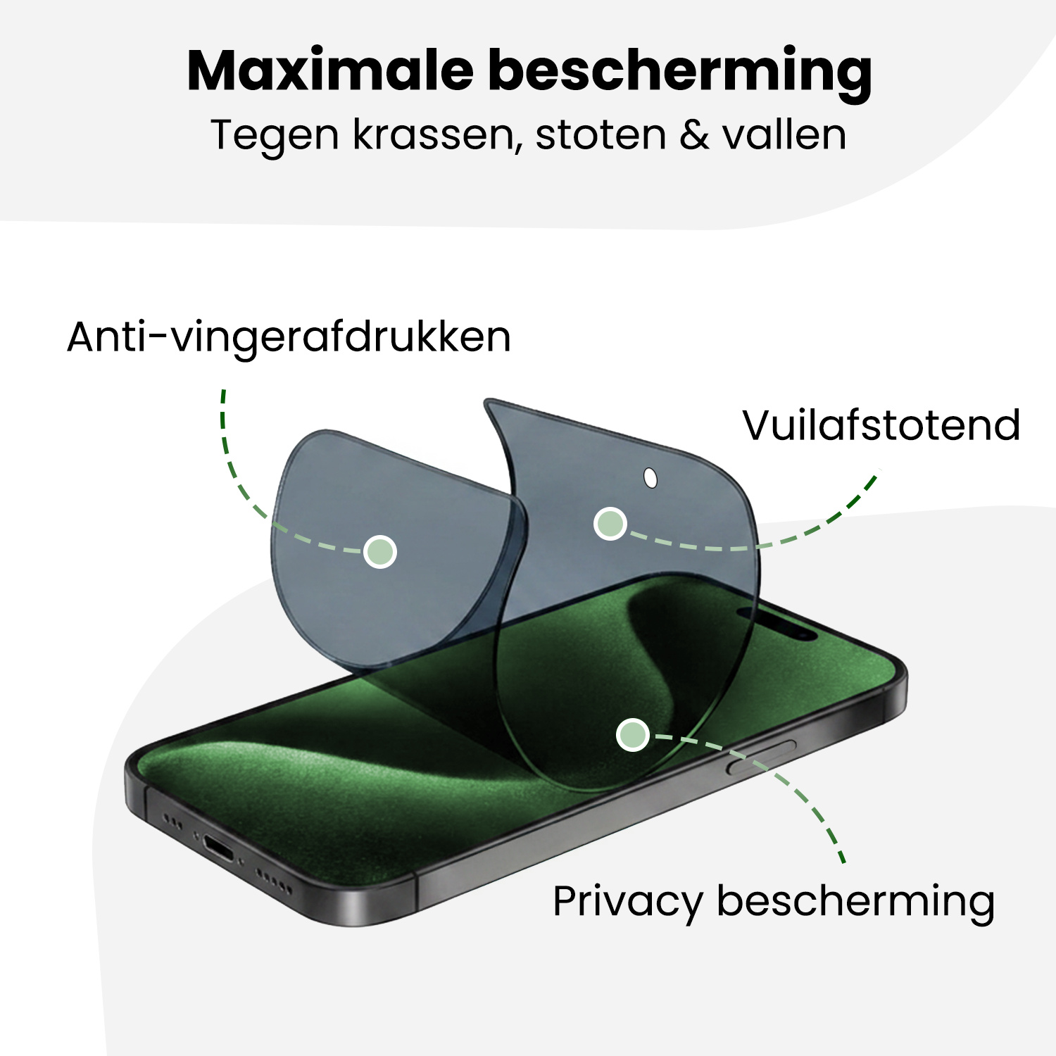 BASEY. BASEY. iPhone 15 Pro Hybrid Privacy Screenprotector