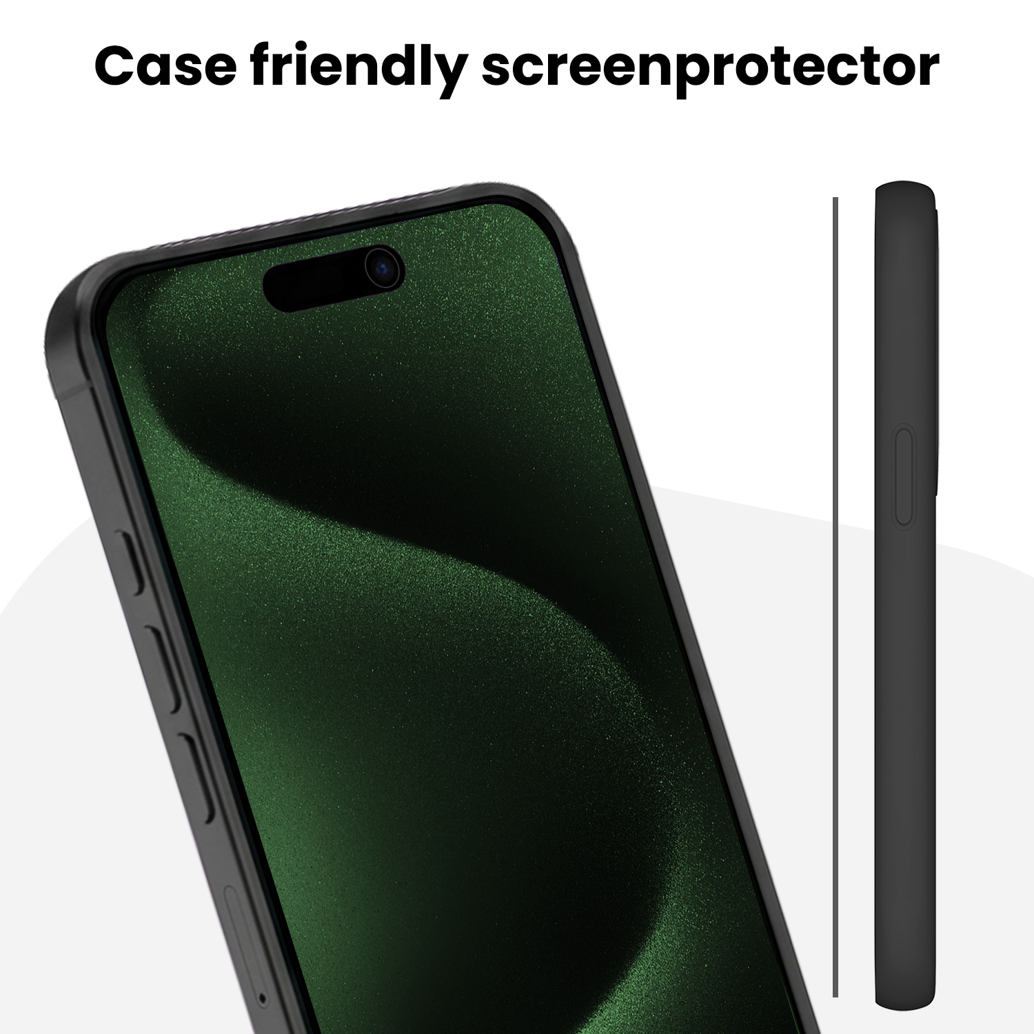 BASEY. BASEY. iPhone 15 Pro Hybrid Privacy Screenprotector - 2 PACK