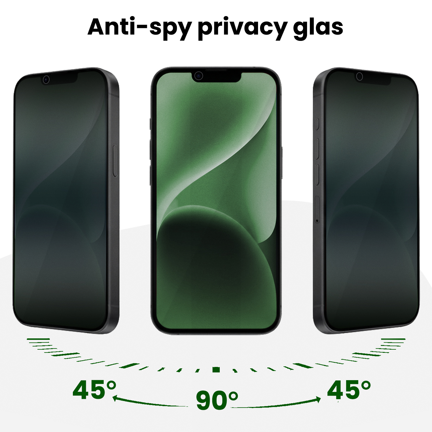BASEY. BASEY. iPhone 14 Hybrid Privacy Screenprotector - 2 PACK