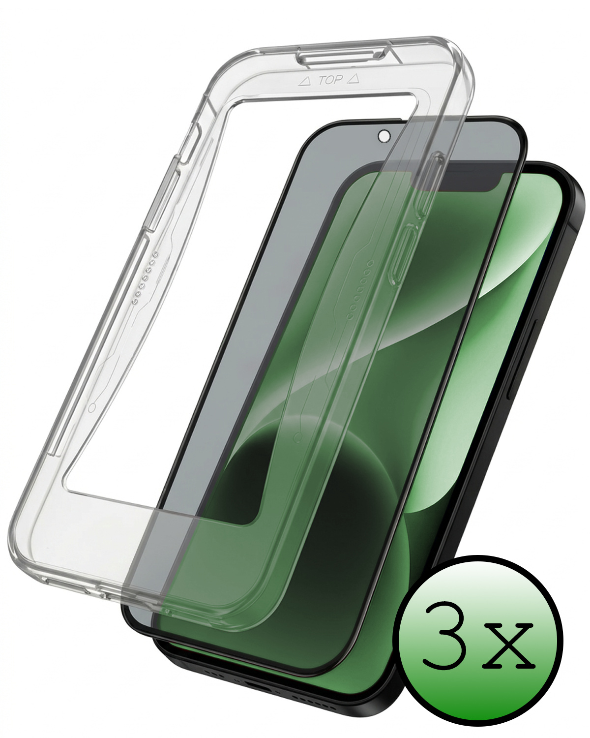 BASEY. BASEY. iPhone 14 Hybrid Privacy Screenprotector - 3 PACK