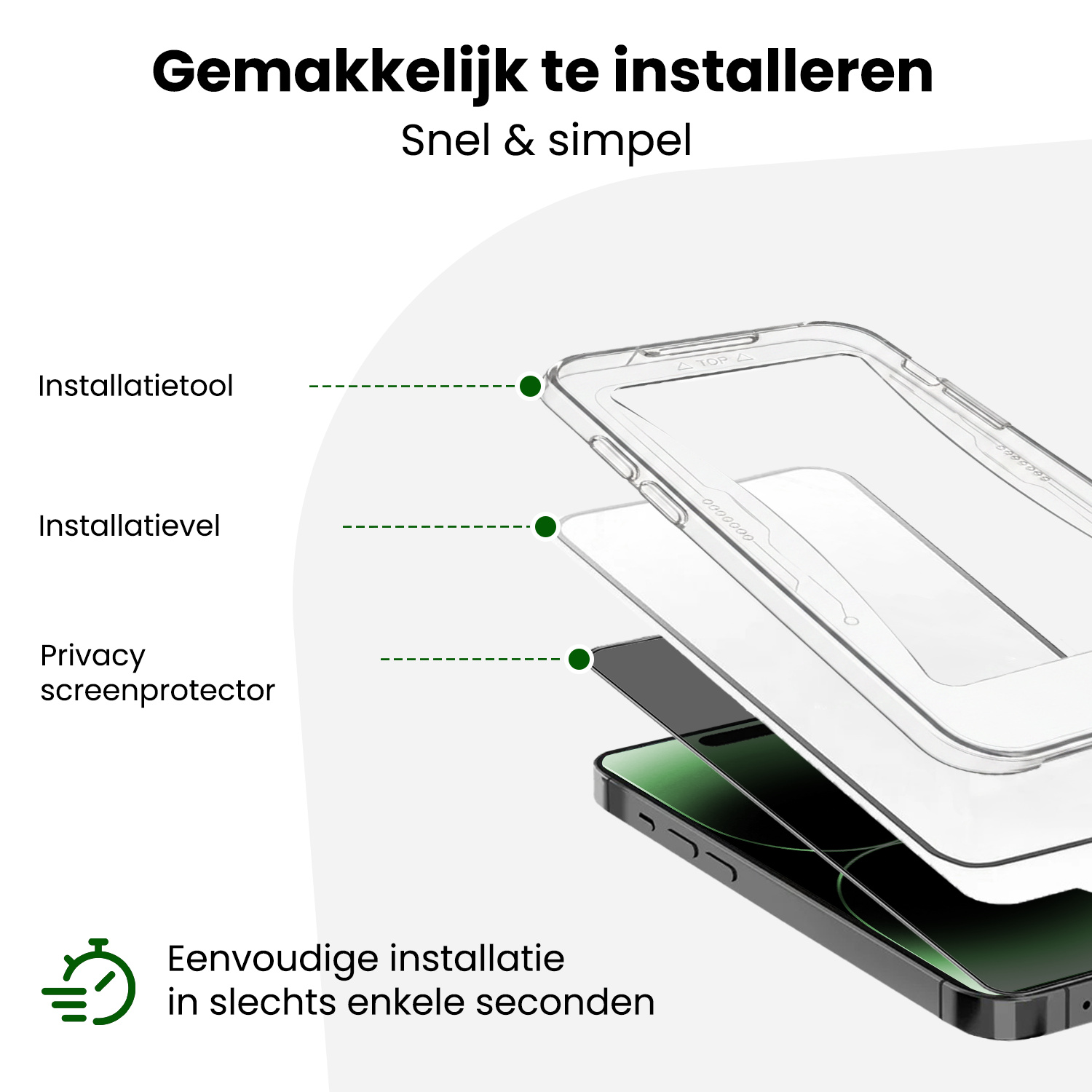 BASEY. BASEY. iPhone 14 Pro Hybrid Privacy Screenprotector