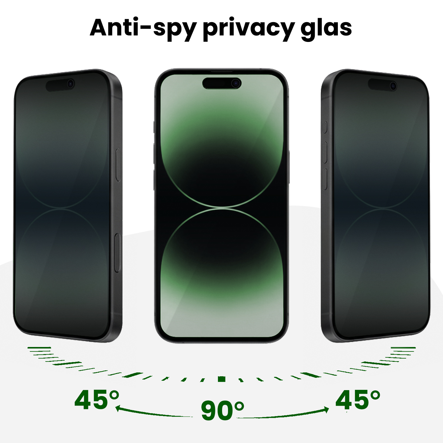 BASEY. BASEY. iPhone 14 Pro Hybrid Privacy Screenprotector - 2 PACK