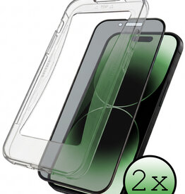 BASEY. BASEY. iPhone 14 Pro Max Hybrid Privacy Screenprotector - 2 PACK