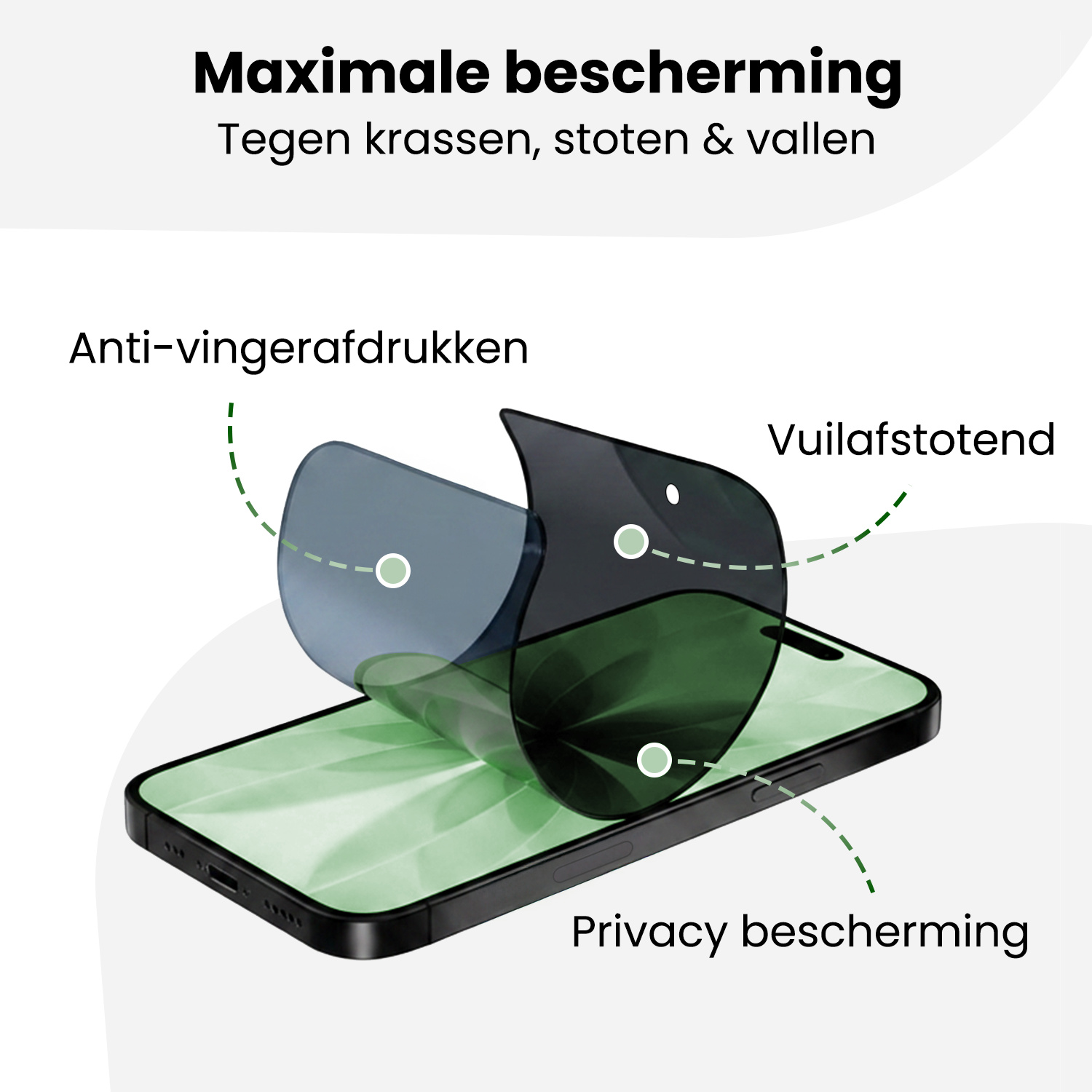 BASEY. BASEY. iPhone 17 Hybrid Privacy Screenprotector - 3 PACK