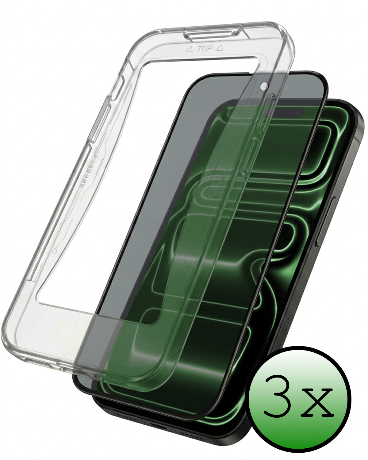 BASEY. BASEY. iPhone 17 Pro Hybrid Privacy Screenprotector - 3 PACK