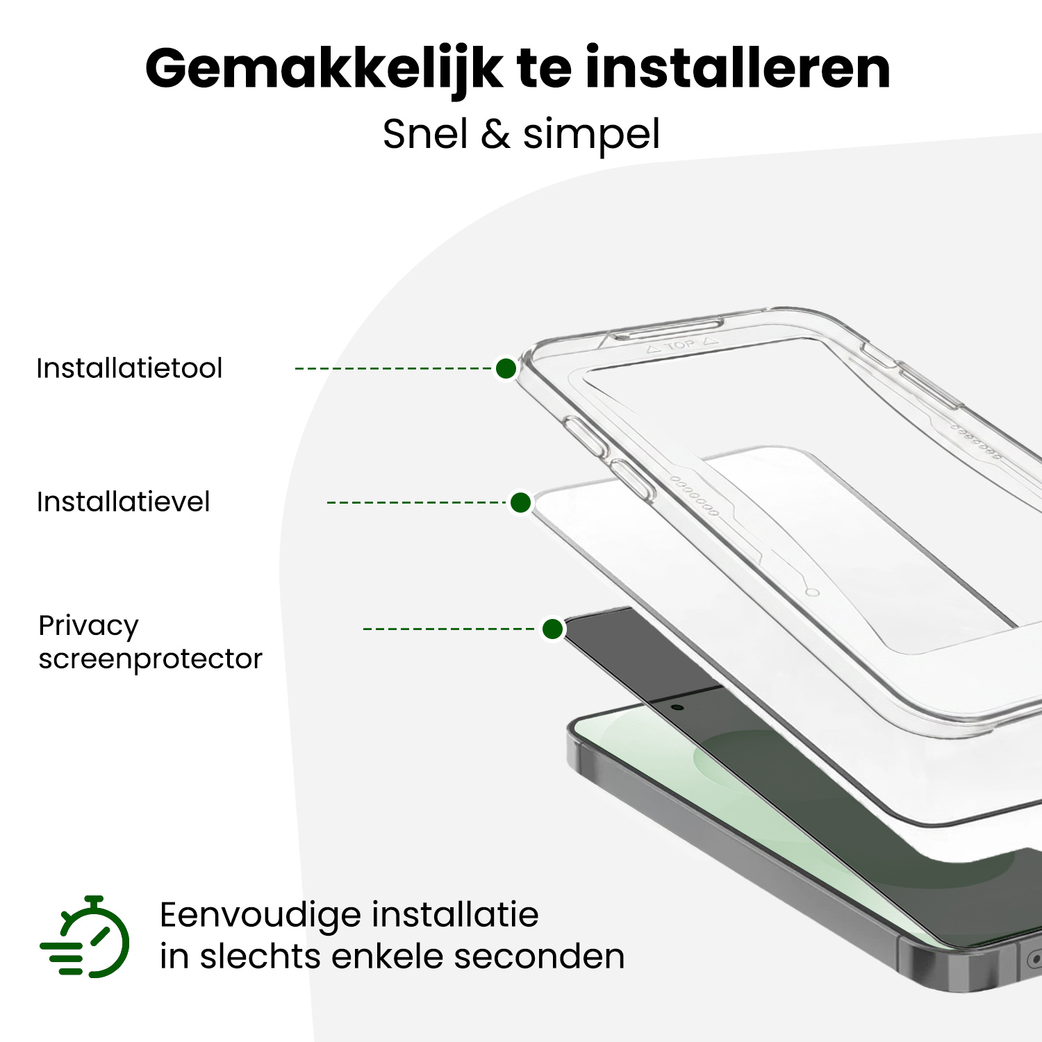 BASEY. BASEY. Samsung Galaxy S25 Hybrid Privacy Screenprotector