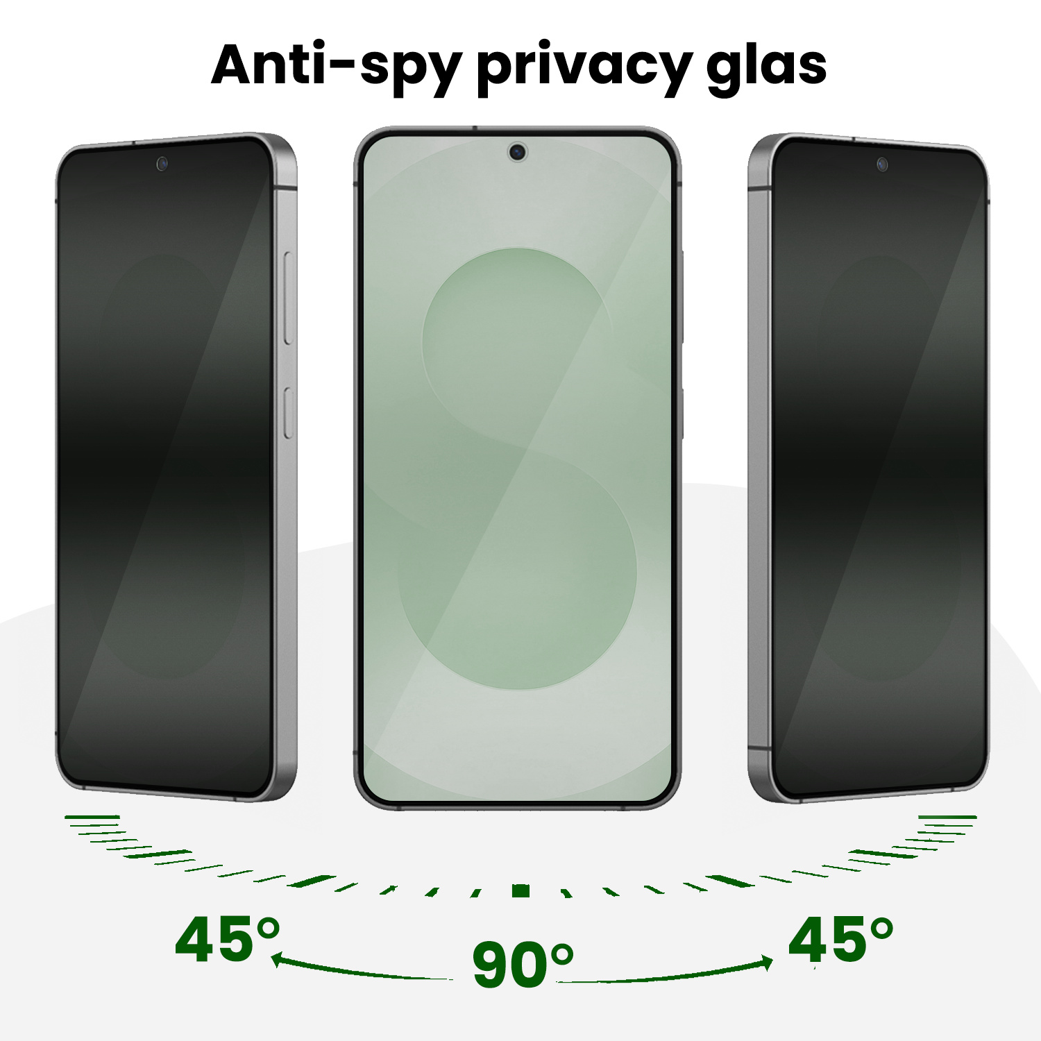 BASEY. BASEY. Samsung Galaxy S25 Plus Hybrid Privacy Screenprotector - 3 PACK