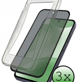 BASEY. BASEY. Samsung Galaxy S24 Plus Hybrid Privacy Screenprotector - 3 PACK