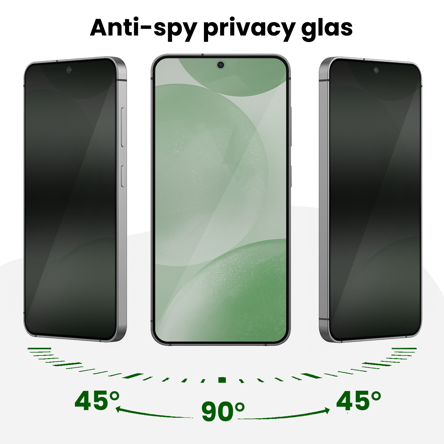 BASEY. BASEY. Samsung Galaxy S24 Plus Hybrid Privacy Screenprotector - 3 PACK