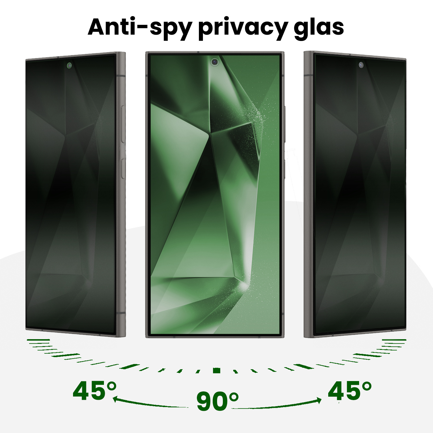 BASEY. BASEY. Samsung Galaxy S24 Ultra Hybrid Privacy Screenprotector - 2 PACK