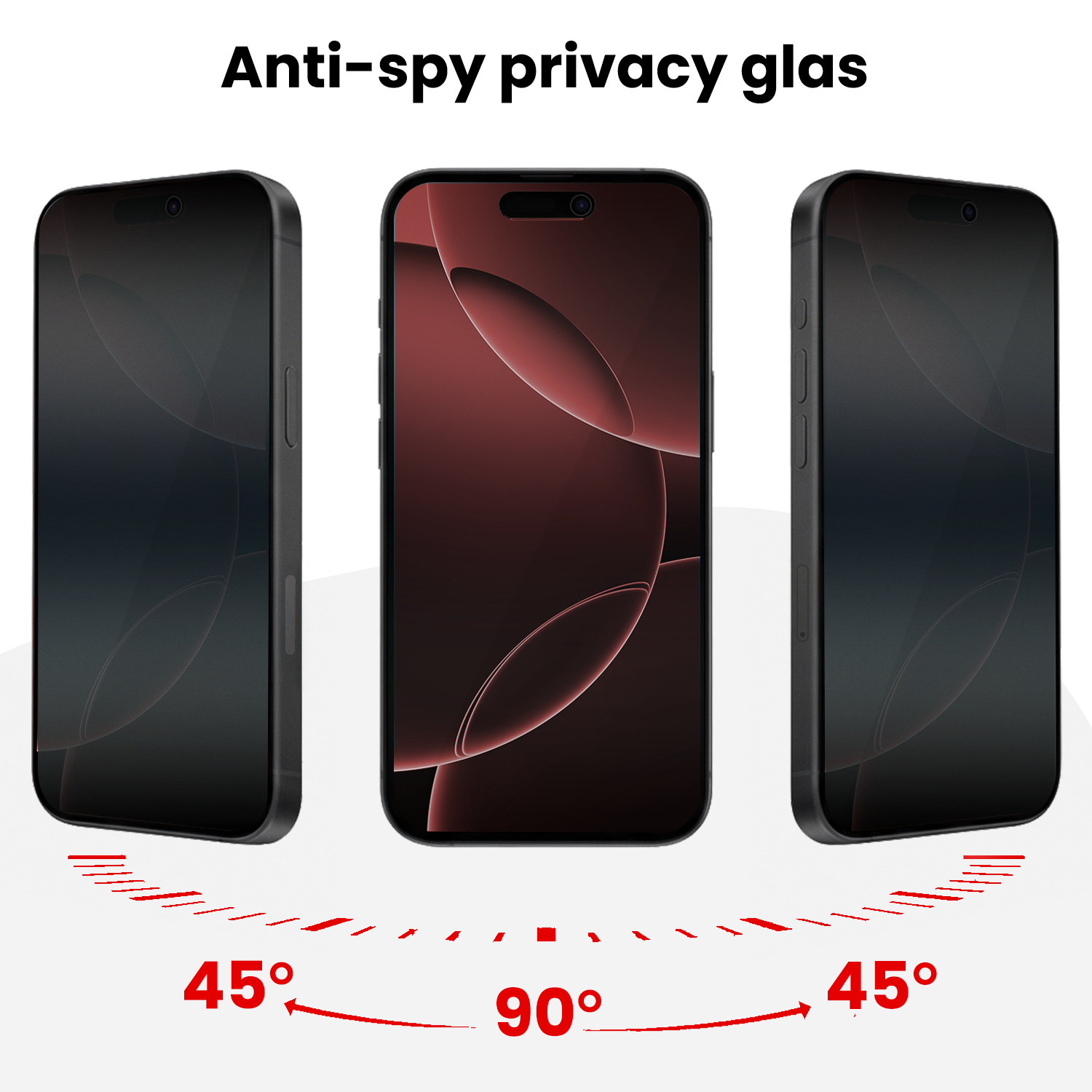 NoXx NoXx iPhone 16 Pro Hybrid Privacy Screenprotector - 2 PACK