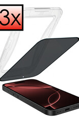 NoXx NoXx iPhone 16 Pro Hybrid Privacy Screenprotector - 3 PACK