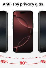 NoXx NoXx iPhone 16 Pro Hybrid Privacy Screenprotector - 3 PACK