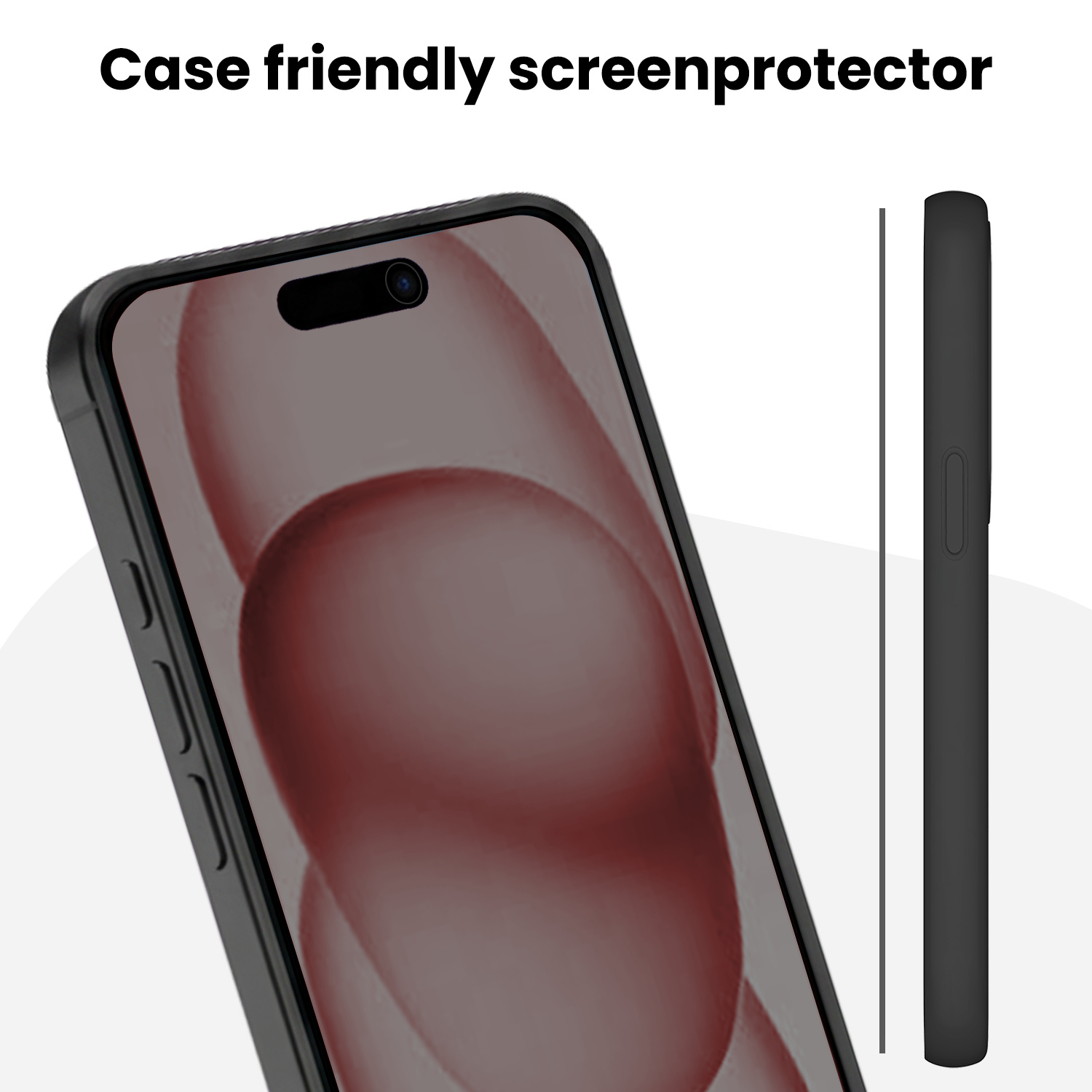 NoXx NoXx iPhone 15 Plus Hybrid Privacy Screenprotector - 3 PACK