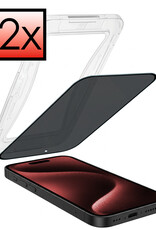NoXx NoXx iPhone 15 Pro Max Hybrid Privacy Screenprotector - 2 PACK