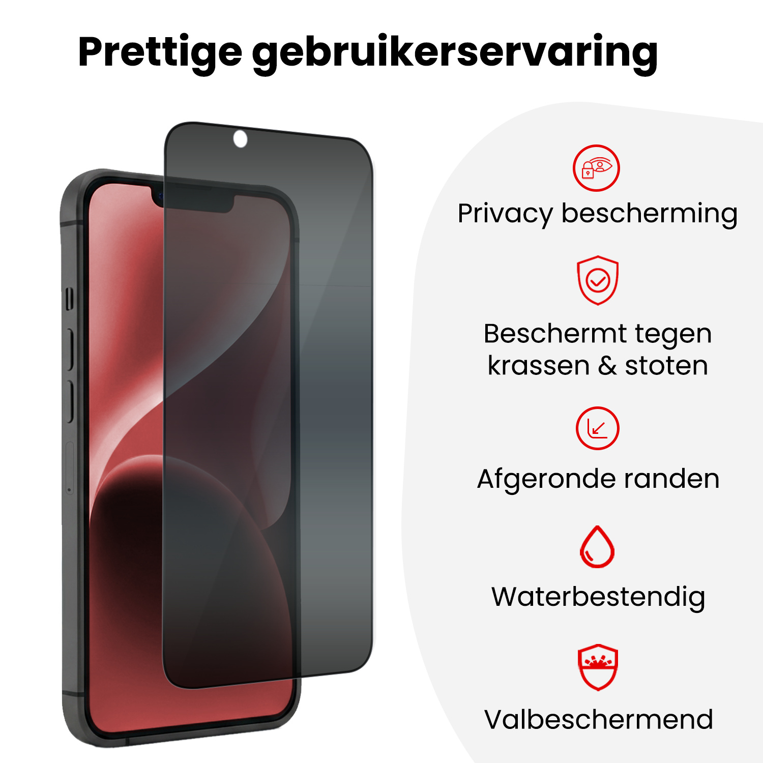 NoXx NoXx iPhone 14 Hybrid Privacy Screenprotector - 2 PACK