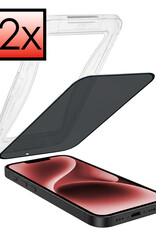 NoXx NoXx iPhone 14 Plus Hybrid Privacy Screenprotector - 2 PACK