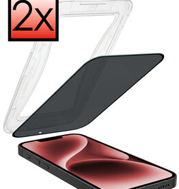 NoXx NoXx iPhone 14 Plus Hybrid Privacy Screenprotector - 2 PACK