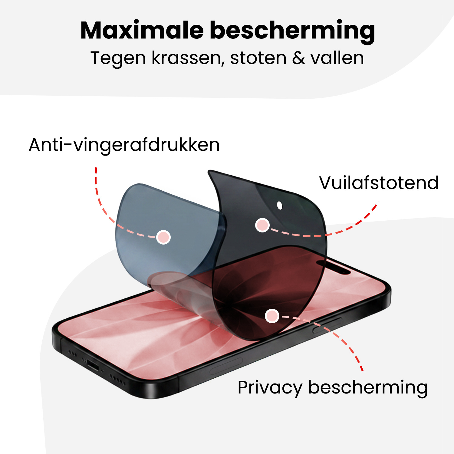 NoXx NoXx iPhone 17 Hybrid Privacy Screenprotector