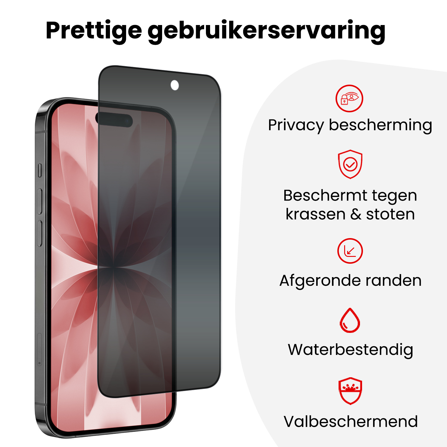 NoXx NoXx iPhone 17 Hybrid Privacy Screenprotector - 3 PACK
