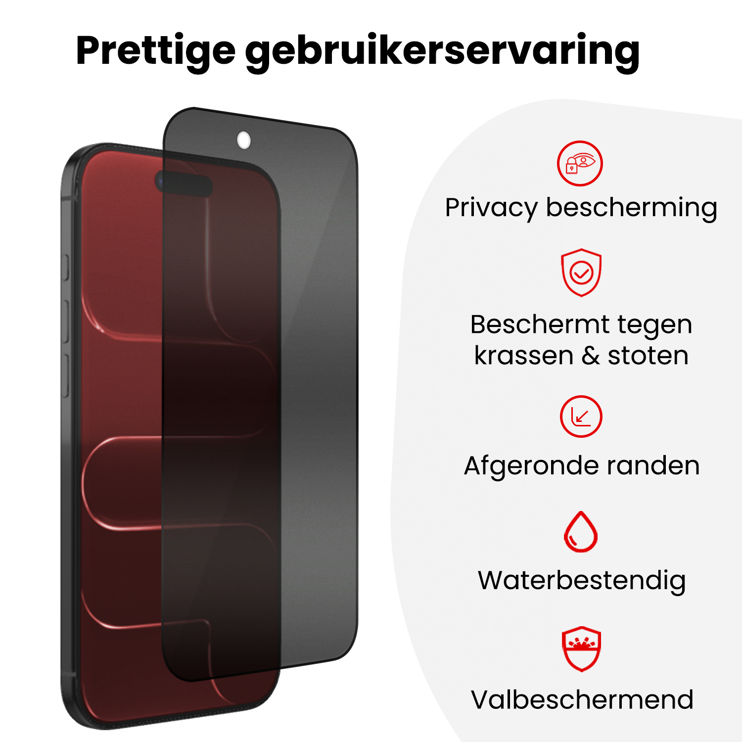 NoXx NoXx iPhone Air Hybrid Privacy Screenprotector - 2 PACK