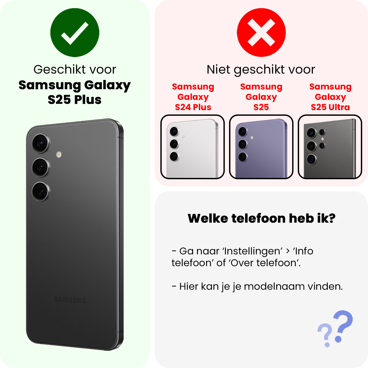 NoXx NoXx Samsung Galaxy S25 Plus Hybrid Privacy Screenprotector - 2 PACK