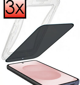 NoXx NoXx Samsung Galaxy S25 Plus Hybrid Privacy Screenprotector - 3 PACK