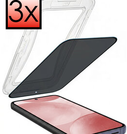 NoXx NoXx Samsung Galaxy S24 Hybrid Privacy Screenprotector - 3 PACK