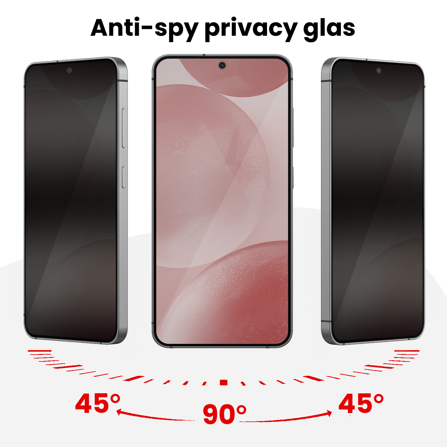 NoXx NoXx Samsung Galaxy S24 Plus Hybrid Privacy Screenprotector - 3 PACK