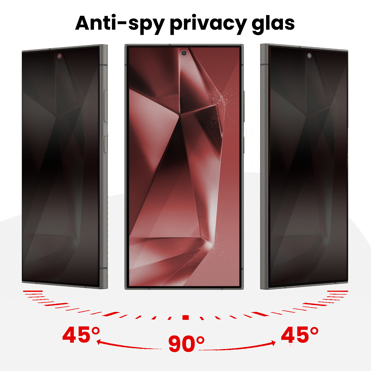 NoXx NoXx Samsung Galaxy S24 Ultra Hybrid Privacy Screenprotector