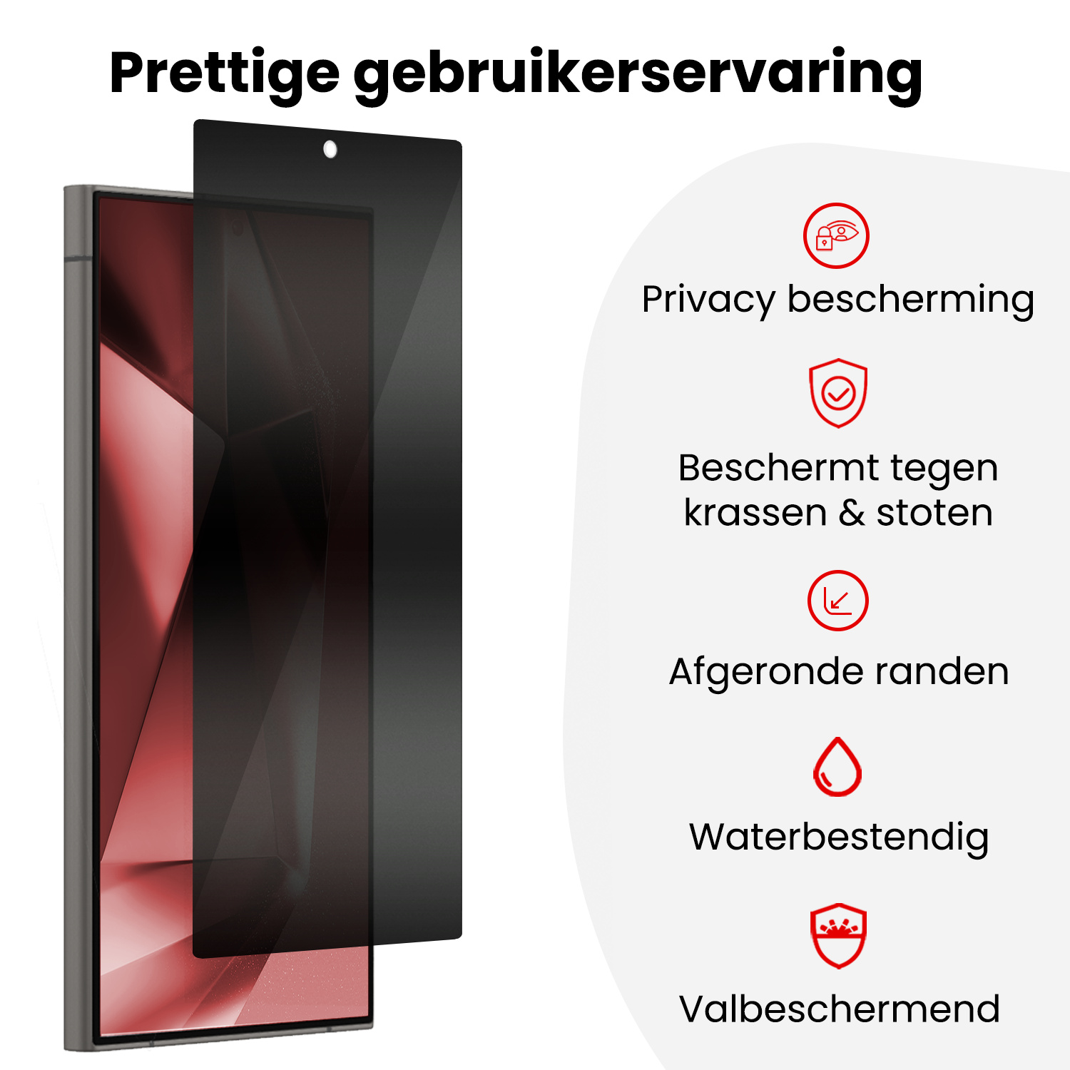 NoXx NoXx Samsung Galaxy S24 Ultra Hybrid Privacy Screenprotector