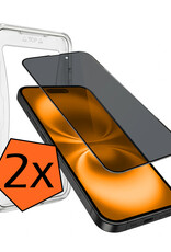Nomfy Nomfy iPhone 16 Hybrid Privacy Screenprotector - 2 PACK