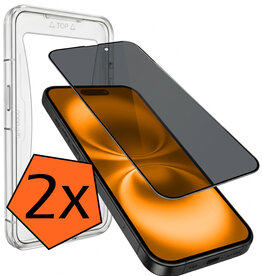 Nomfy Nomfy iPhone 16 Hybrid Privacy Screenprotector - 2 PACK