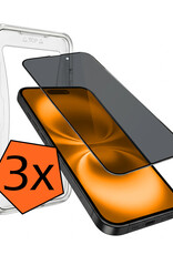 Nomfy Nomfy iPhone 16 Hybrid Privacy Screenprotector - 3 PACK