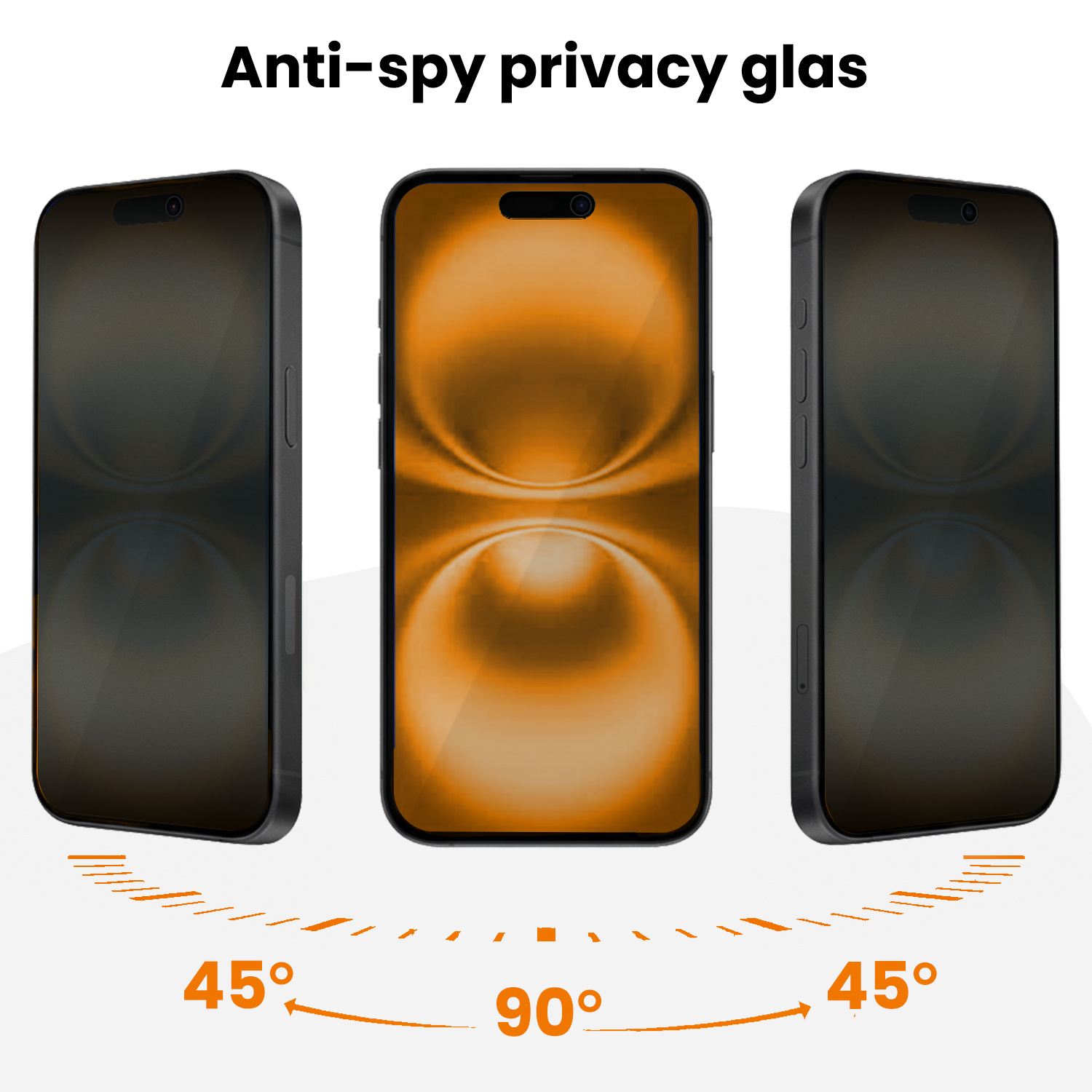 Nomfy Nomfy iPhone 16 Plus Hybrid Privacy Screenprotector