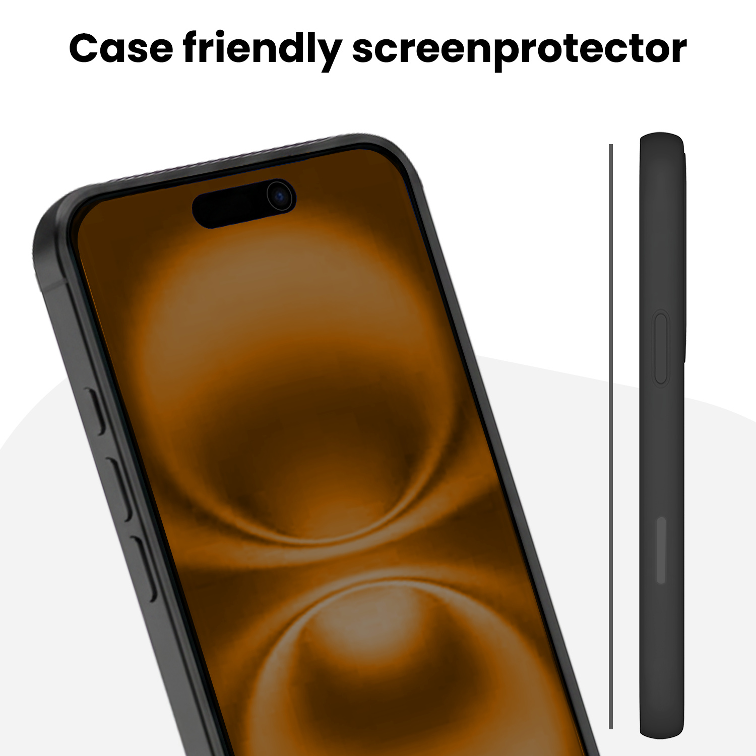 Nomfy Nomfy iPhone 16 Plus Hybrid Privacy Screenprotector - 3 PACK