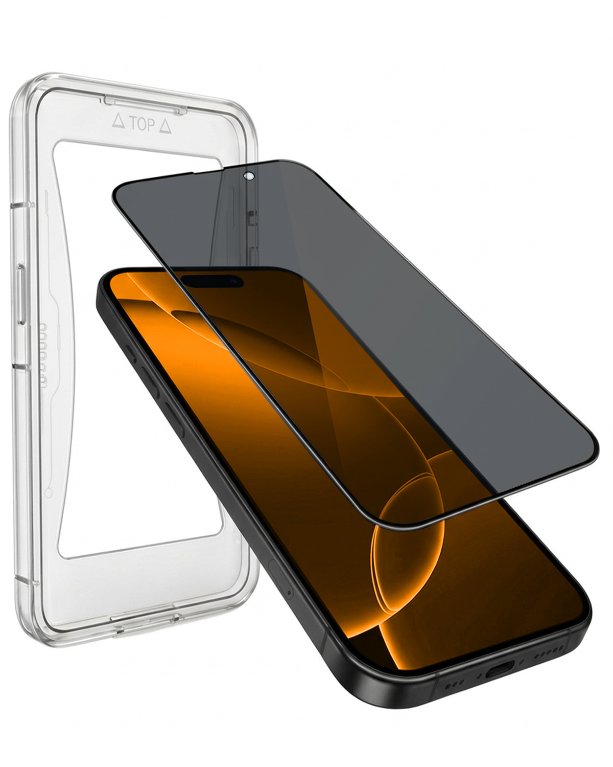 Nomfy Nomfy iPhone 16 Pro Hybrid Privacy Screenprotector