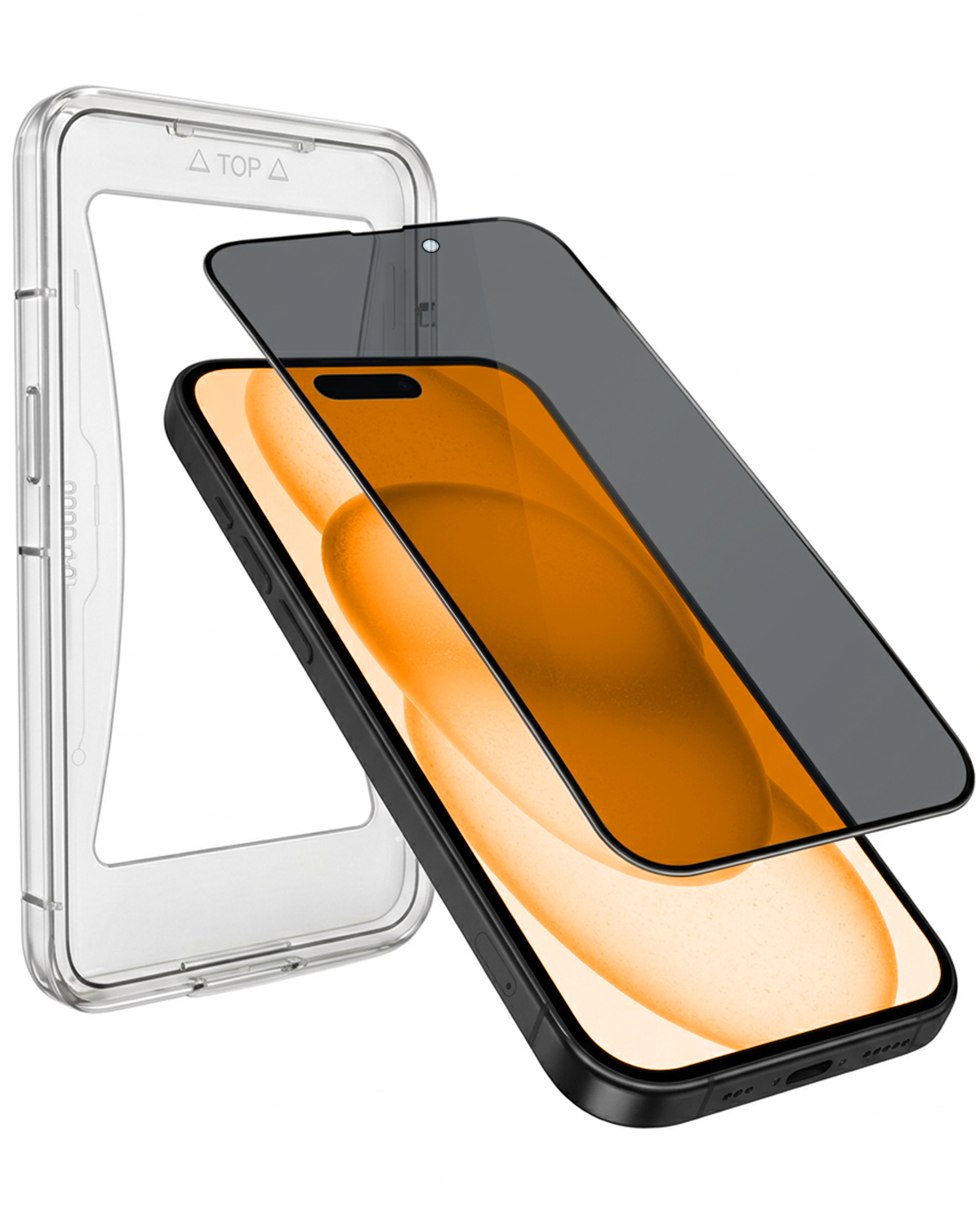 Nomfy Nomfy iPhone 15 Plus Hybrid Privacy Screenprotector
