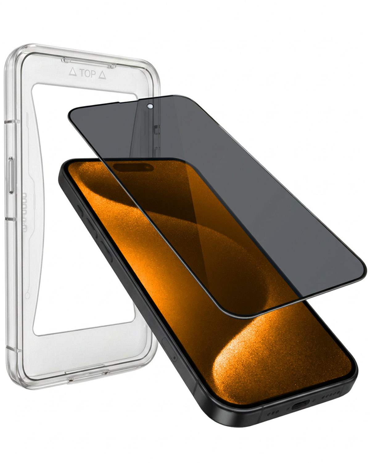Nomfy Nomfy iPhone 15 Pro Hybrid Privacy Screenprotector