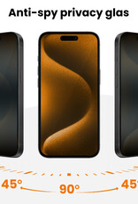 Nomfy Nomfy iPhone 15 Pro Hybrid Privacy Screenprotector - 3 PACK