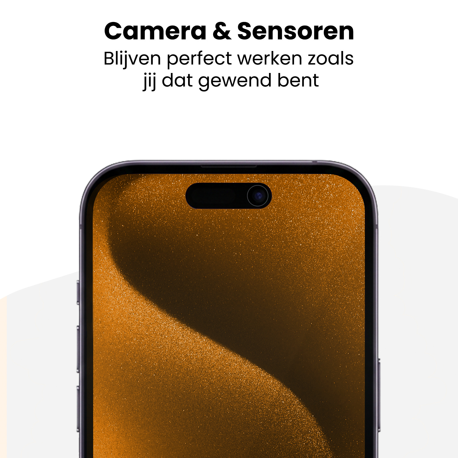 Nomfy Nomfy iPhone 15 Pro Hybrid Privacy Screenprotector - 3 PACK