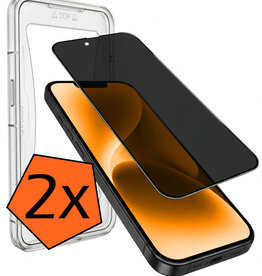 Nomfy Nomfy iPhone 14 Hybrid Privacy Screenprotector - 2 PACK