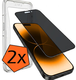 Nomfy Nomfy iPhone 14 Pro Max Hybrid Privacy Screenprotector - 2 PACK