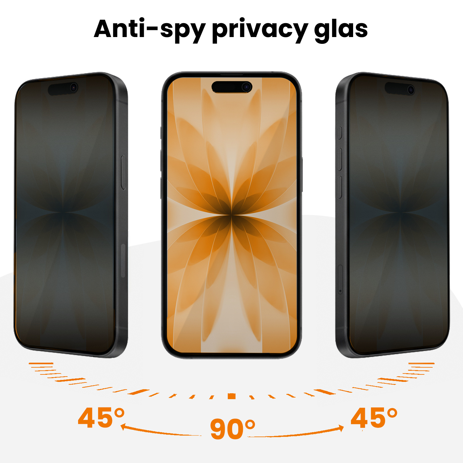 Nomfy Nomfy iPhone 17 Hybrid Privacy Screenprotector - 2 PACK