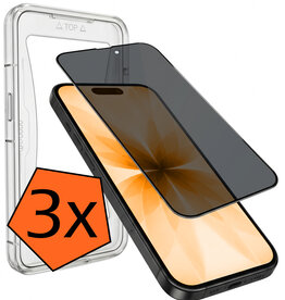 Nomfy Nomfy iPhone 17 Hybrid Privacy Screenprotector - 3 PACK