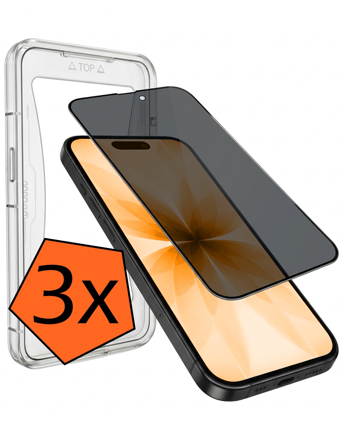 Nomfy Nomfy iPhone 17 Hybrid Privacy Screenprotector - 3 PACK