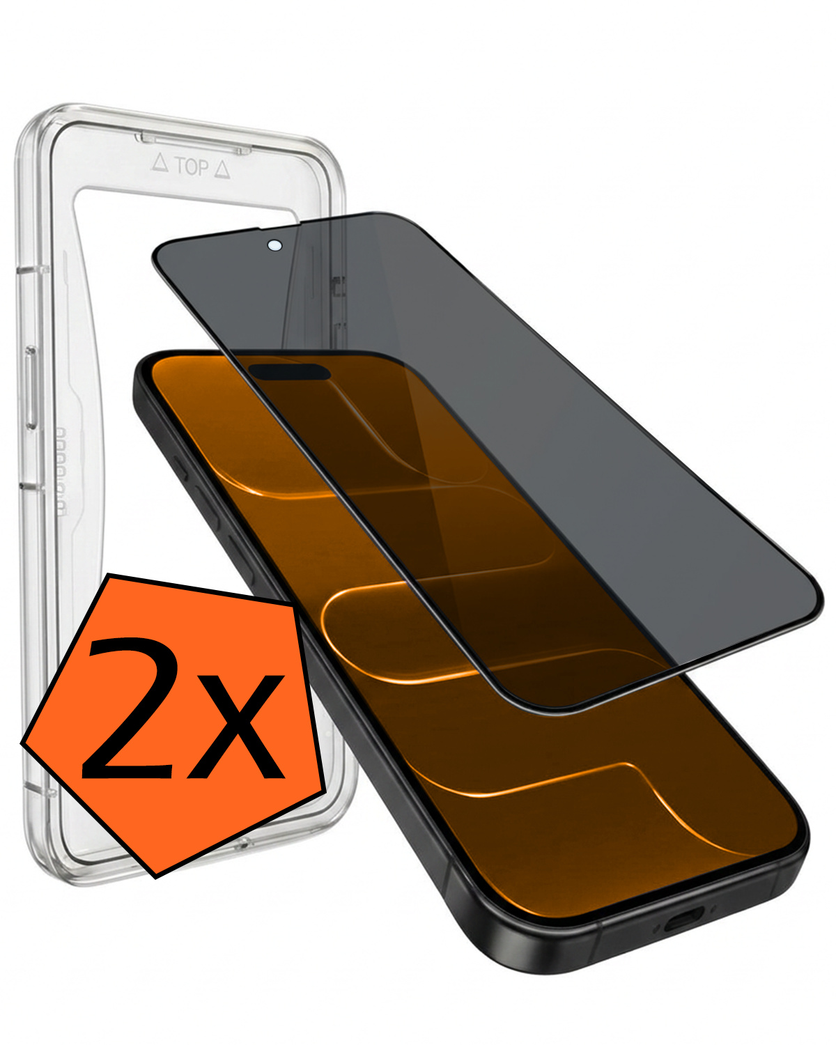 Nomfy Nomfy iPhone Air Hybrid Privacy Screenprotector - 2 PACK