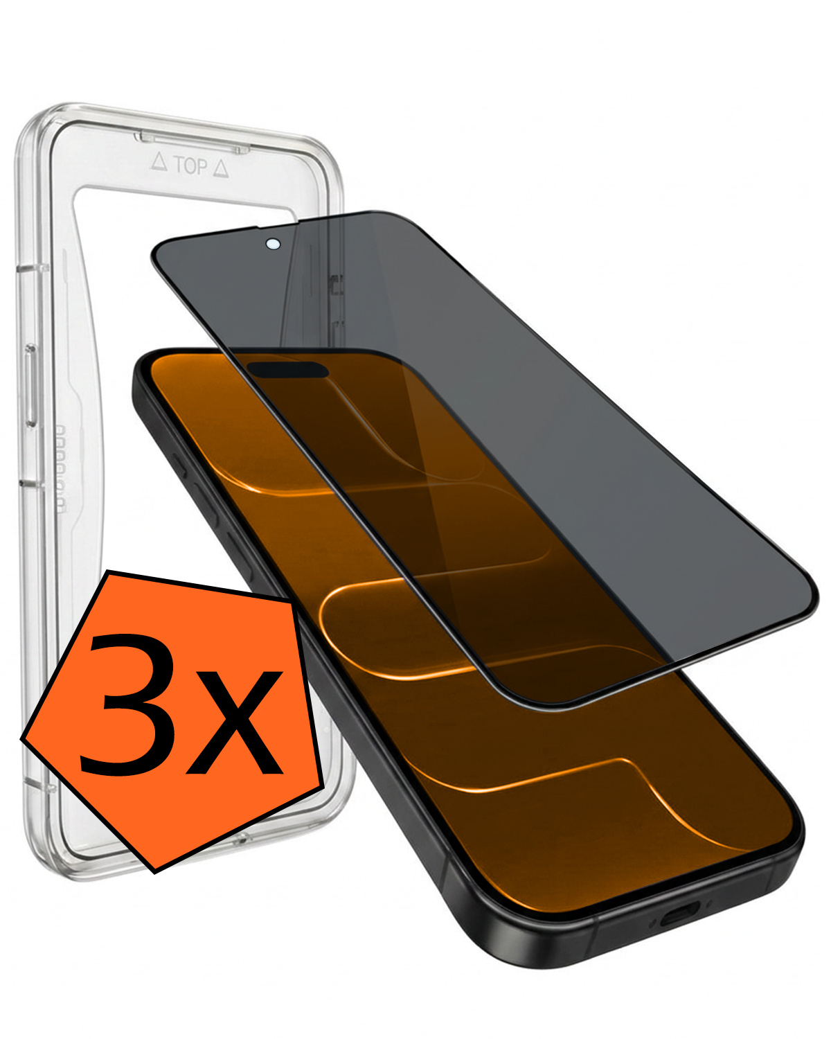 Nomfy Nomfy iPhone Air Hybrid Privacy Screenprotector - 3 PACK