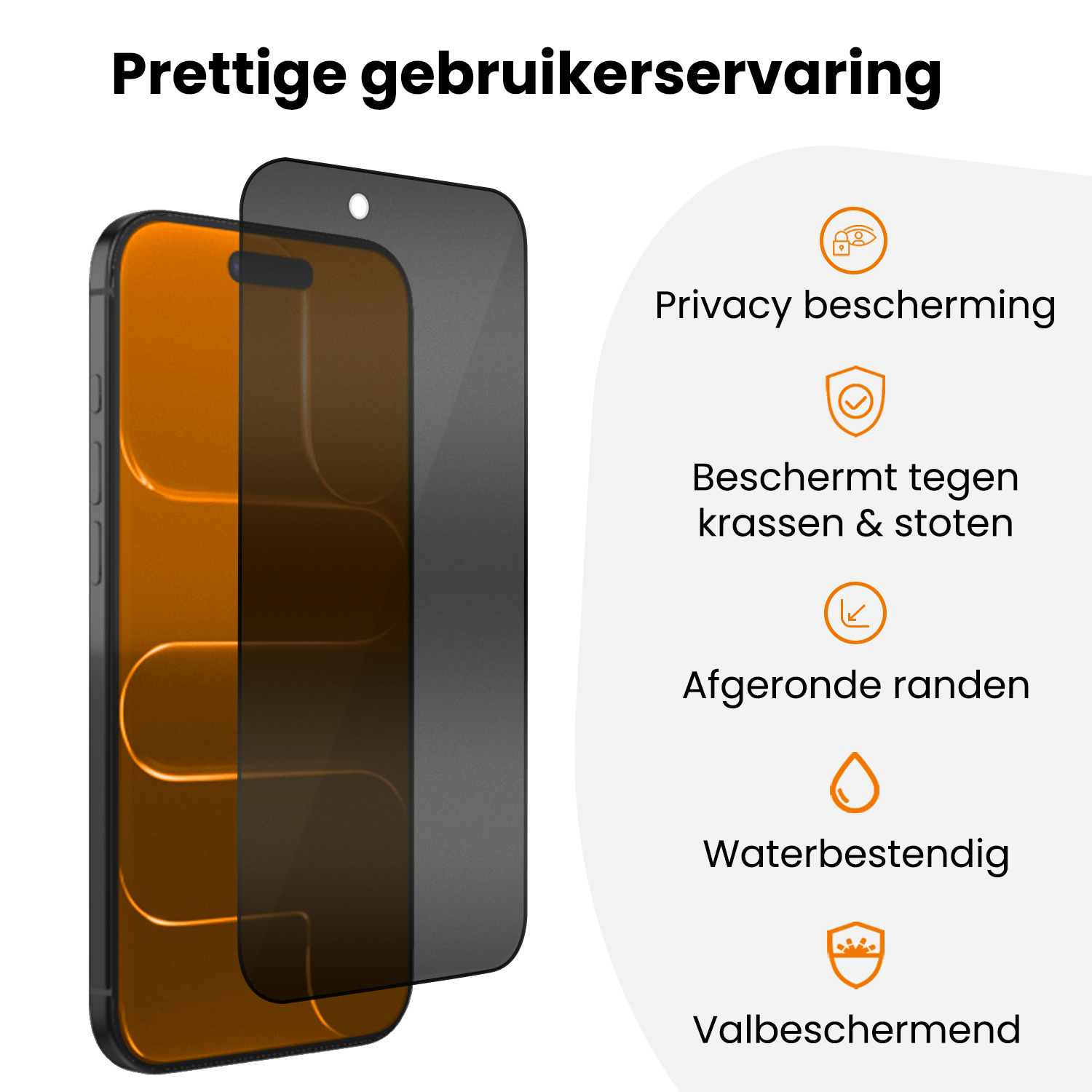 Nomfy Nomfy iPhone Air Hybrid Privacy Screenprotector - 3 PACK